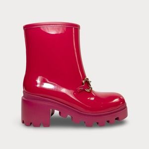 Gucci Horsebit Trip Rubber Boot